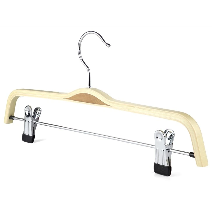 Hosenbügel aus laminiertem Sperrholz mit Clips