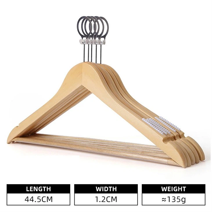 Wooden Hotel Hangers Anit Theft